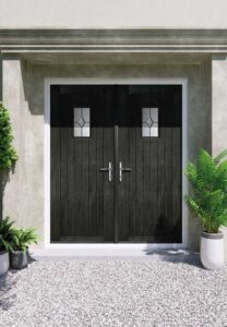 Apeera Silka Dunluce Composite Double Door in black