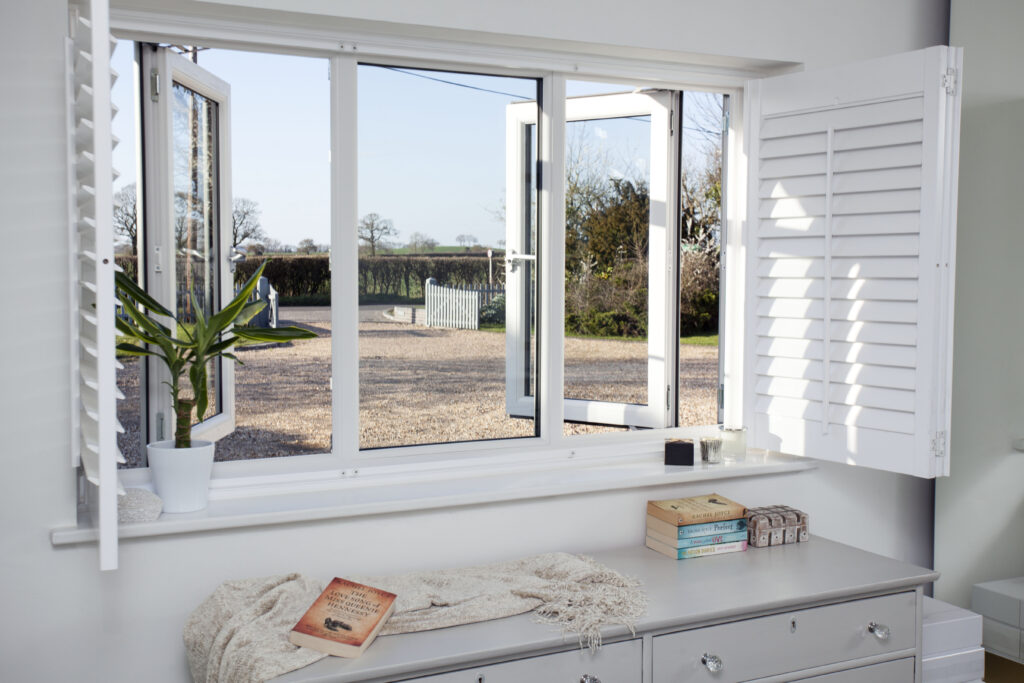 Inside view of double glazed window