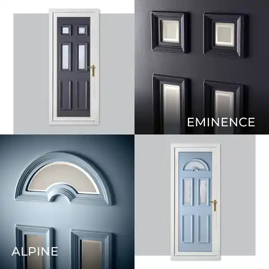 Hurst uPVC doors in charcoal and grey colours
