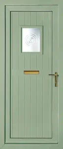 Sage coloured PVC single small glass panel