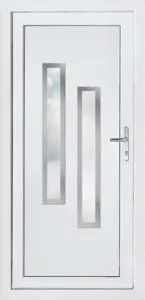 White PVC double glass panel